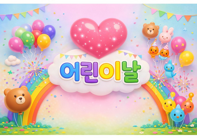 어린이날현수막 3D어린이날현수막 어린이날파티 어린이날풍선현수막, 1개, A001 120+180