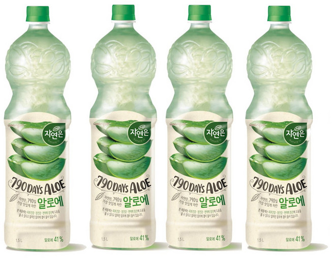 자연은 알로에 주스, 1.5L, 4개