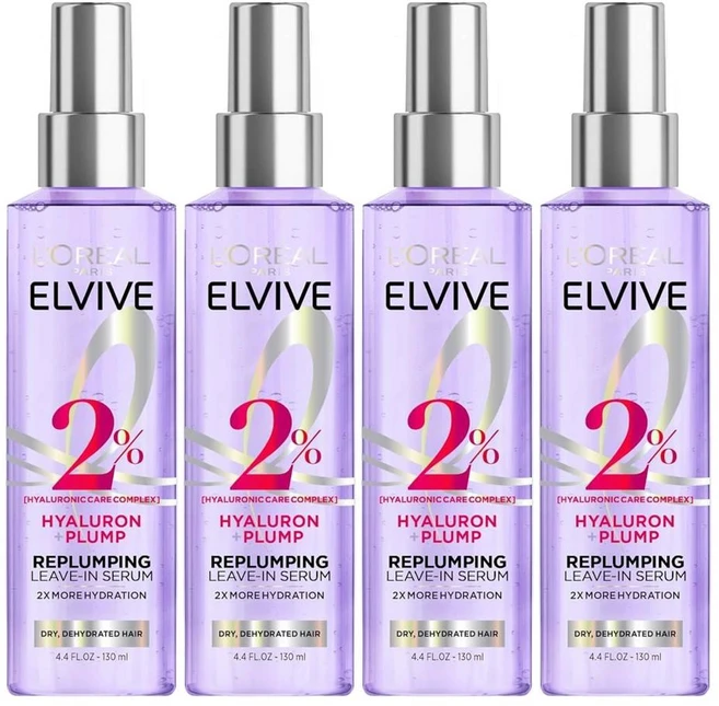 로레알 파리 엘비브 히알루론 플럼프 모이스처 플럼프 헤어 세럼, 130ml, 4개 - 쿠팡