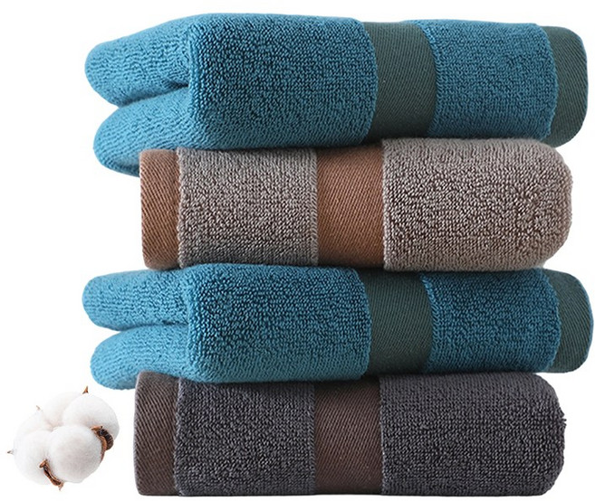 Arsjuo 항균 일상 고급수건 부드러운 호텔 세안 타올 523GSM 40수, 10개, 혼색