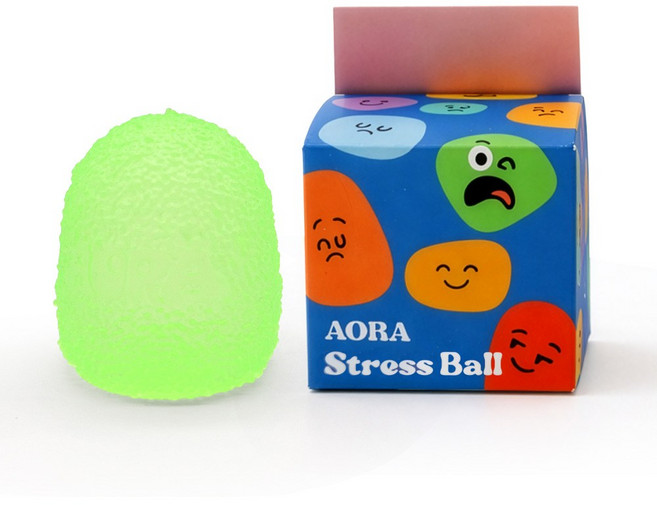 아오라 스트레스볼 로제 스퀴시 말랑이 장난감, 그린, 140g, 1개