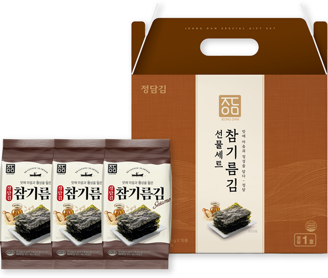 정담김 정담 참기름김 1호 선물세트 18p, 1세트