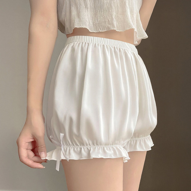 미미캐츠 2매 구성 사이드 리본 포인트 호박팬츠 이너 속바지 2매 089H