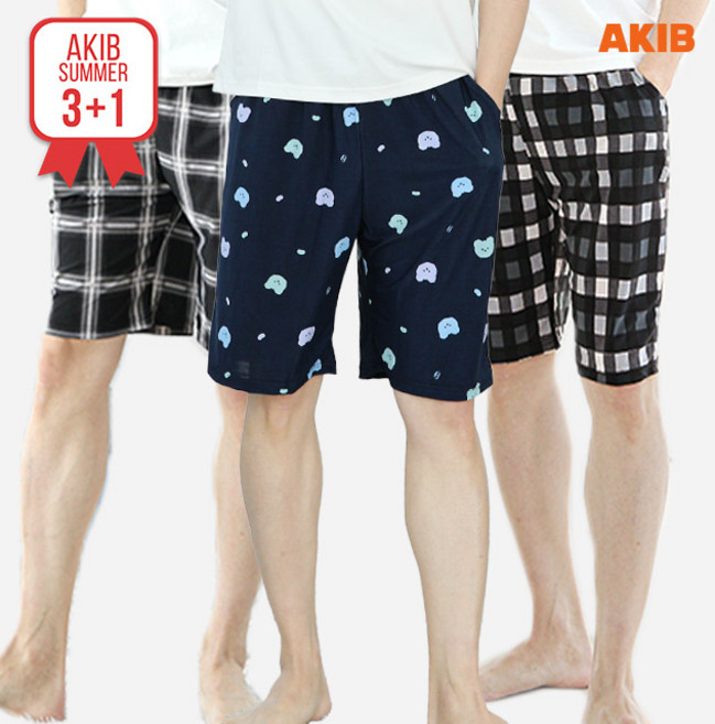AKIB 여름 남자 5부 빅사이즈 냉장고바지 ~4XL 3+1