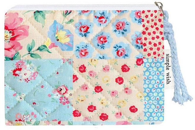 Modacarry 면 퀼트 꽃무늬 동전 지갑 디지털 카메라 파우치 귀여운 프린트 지퍼 여성 여아용 PESTEL PATCH 182509