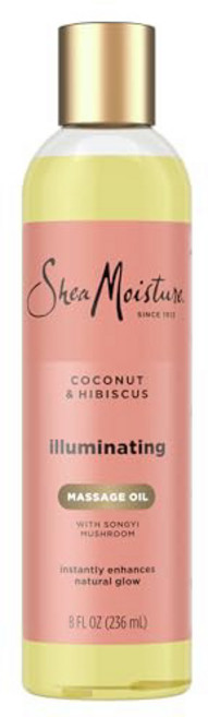 Shea Moisture Coconut & Hibiscus Massage Oil and Body for Dry Skin Bath with Vitamin E 8 oz, 기본옵션