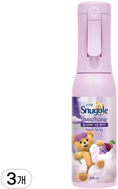 스너글 룸스프레이 드림 판타지 방향제 본품, 200ml, 3개