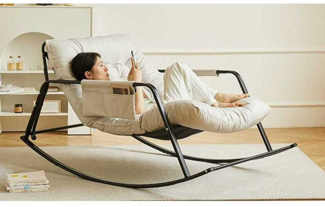 흔들의자 철제 무중력 의자 소파형 스윙 락킹 체어 고급, 1개, 기타옵션문의
