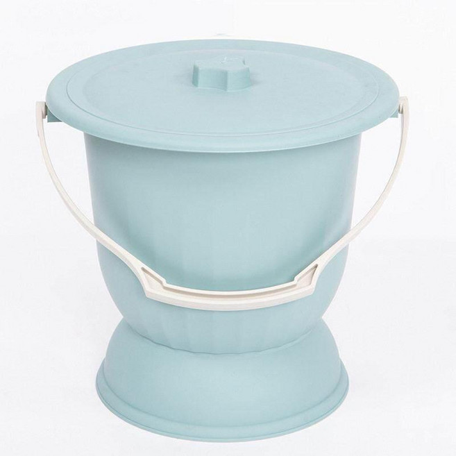 여성소변기 캠핑 이동식 간이 휴대용 화장실 야외 요강, 1개, 미스트블루 대형 6 5L