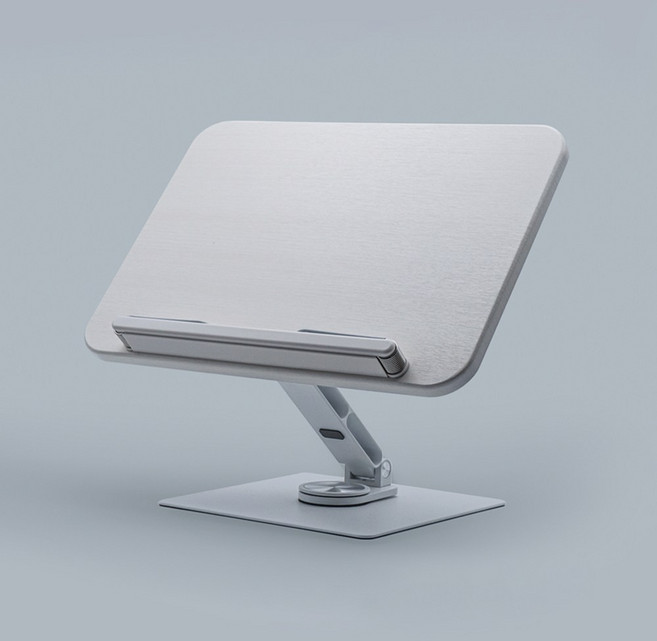 펀바스켓 360도 회전 높이 조절 접이식 독서대, 화이트