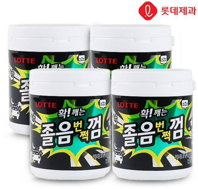 롯데웰푸드 졸음번쩍 껌 오리지널, 87g, 4개