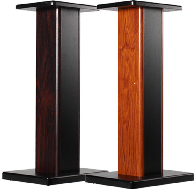 스피커 받침대 진열대 바닥 오디오 랙 서라운드 1쌍, 30CM 높이의 산화 나무, 단일 모델