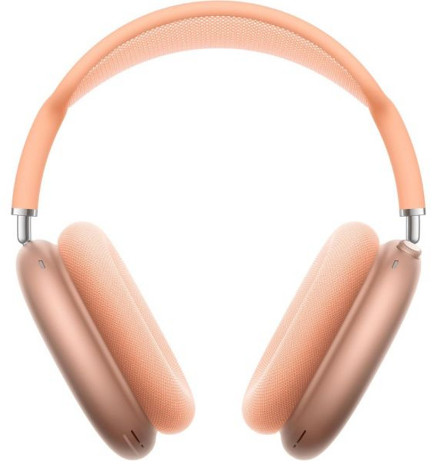 Apple AirPods Max 무선 오버이어 헤드폰 프로 레벨 액티브 노이즈 캔슬링 투명 모드 개인화된 공간 오디오 USB-C 충전 iPhone용 블루투스 헤드폰 -, Orange, Without AppleCare+