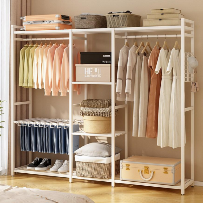 하이피러브 드레스룸 선반 철제 시스템 행거, 기본형 화이트