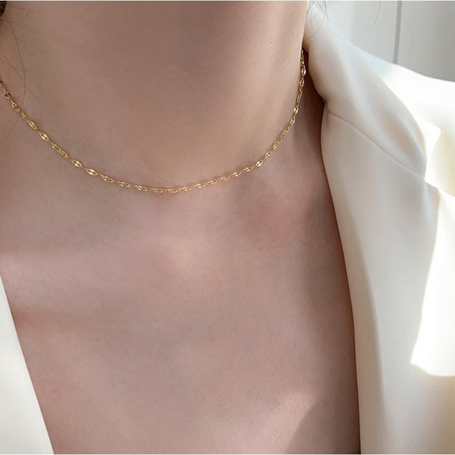 루나펄 얇은 체인 목걸이 레이어드 데일리 여성 목걸이