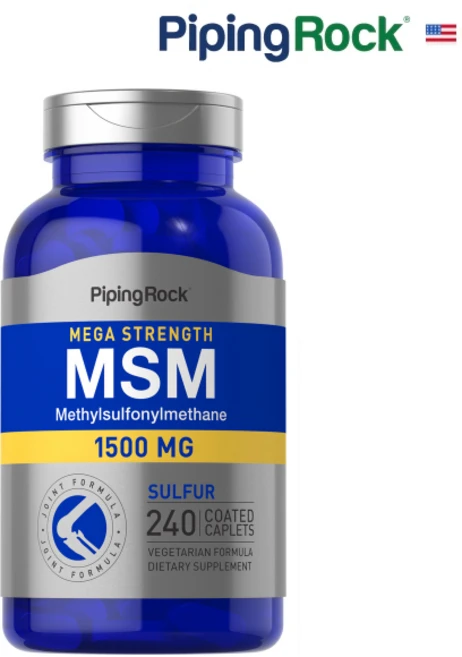 미국 Piping Rock Mega MSM + Sulfur 1500 mg 240코팅정, 1개, 240정 - 쿠팡