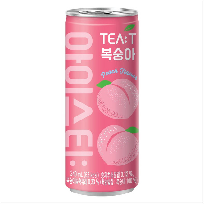 TEA:T 아이스티 복숭아, 60개, 240ml