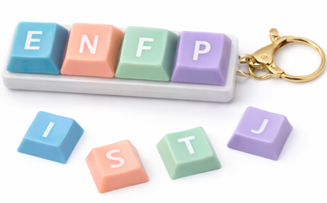 MBTI 딸깍이 키링 파스텔 키보드 키캡 가방키링