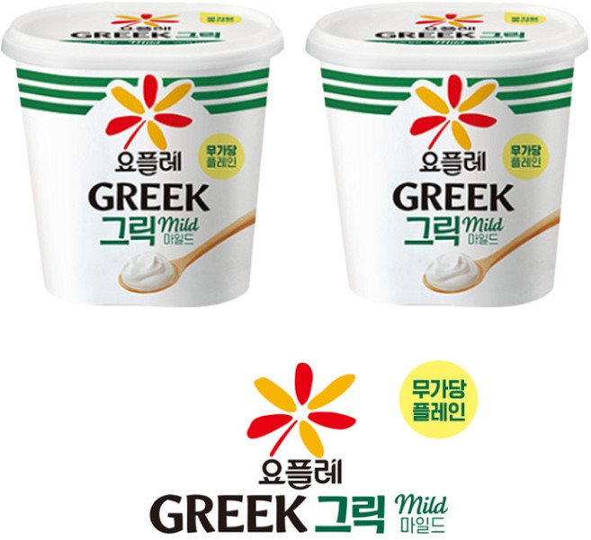 요플레 그릭 마일드, 2개, 900g