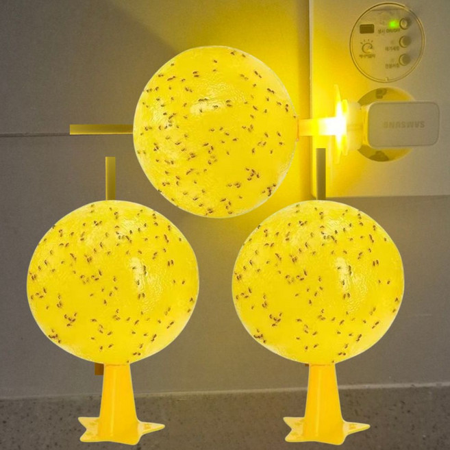 HEDAIN 불빛유인 초파리트랩 끈끈이, 25g, 3개