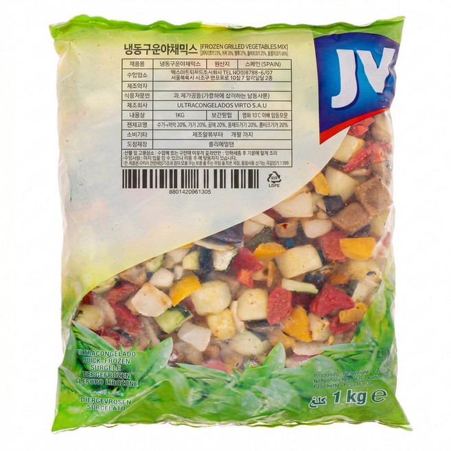 냉동 구운야채믹스 푸른원 1kg, 1개