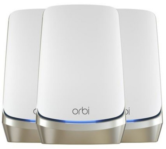 넷기어 오르비 RBKE963 유무선공유기WiFi6EAX10800Mesh새틀라이트2대포함 화이트, 블랙, 1개