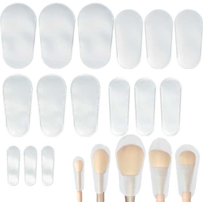 퀸트리 메이크업 브러쉬 커버 15P 세트, 1세트, 반투명