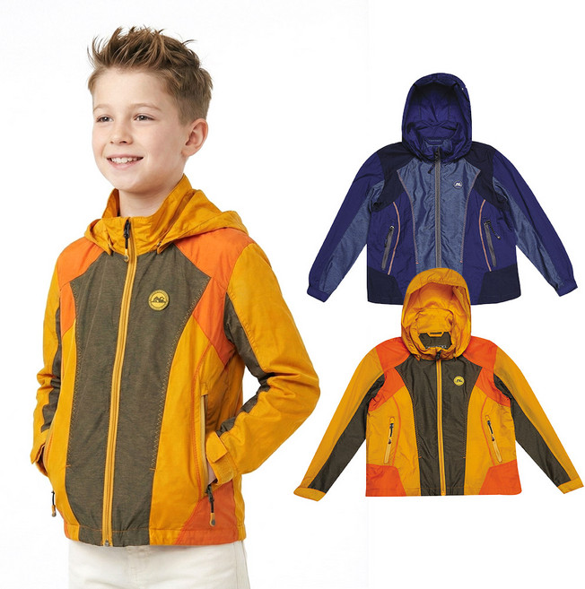 콜핑 남아 봄 절개 패턴 메쉬 등산 후드 바람막이 자켓 KSC616NJ8B