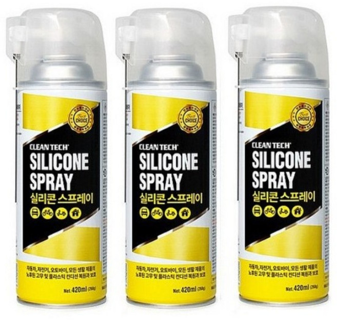 크린텍 실리콘 스프레이 420ml 5+1, 3개