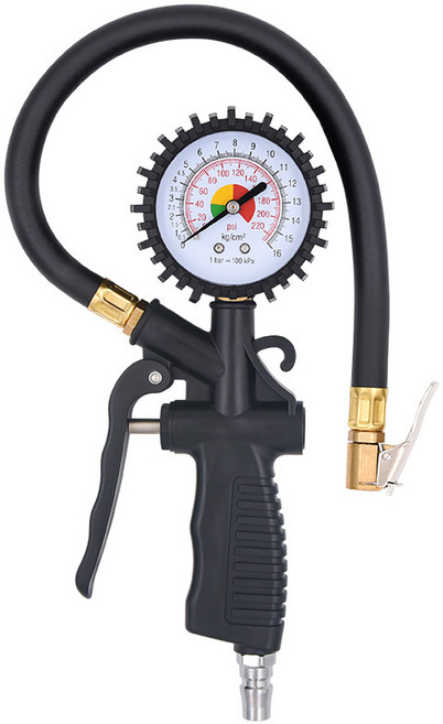 (TW.24H出貨)胎壓計 胎壓錶 數位胎壓表 胎壓表 多種壓力單位 打氣槍 胎壓槍 輪胎 胎壓 機車胎壓 汽車 機車, 1個, 指針版