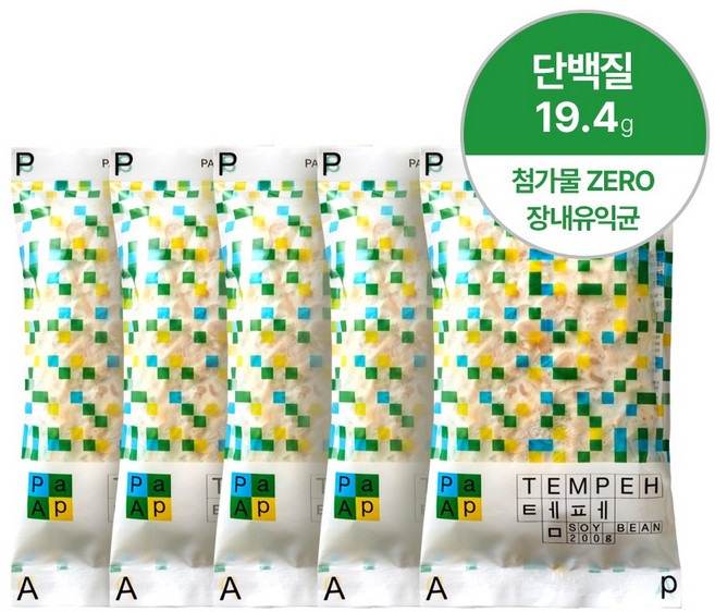 2위 - 파아프 템페 200g 식물성 단백질 국산콩100% HACCP 인증시설 제조 인도네시아, 5개