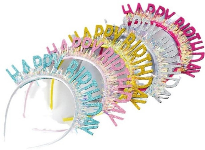 생일 머리띠 파티 축하 용품 해피벌스데이 홈파티, 5개, 혼합