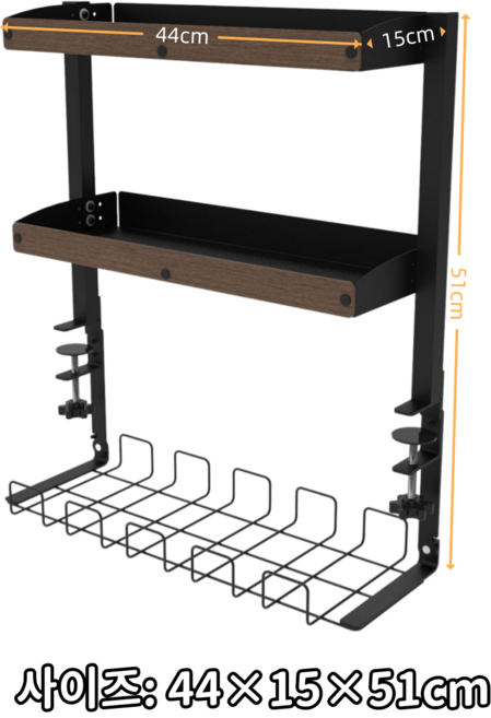GAPINO 클램프형 책상 연장 선반 3단 다기능 책상 선반 책상 정리 선반