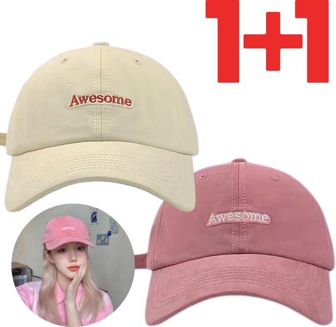 쟈드아가트 대두 볼캡 코튼 야구모자 남녀공용 1+1세트