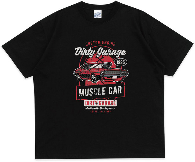 남성 오버핏 빅사이즈 반팔티셔츠 빈티지 캐주얼 반팔티