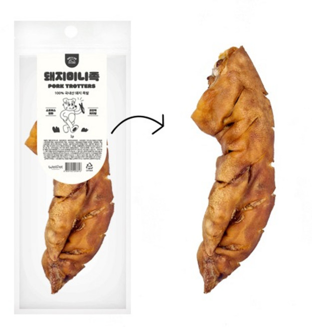 웰랩 돼지 미니족 1p, 1개, 90g