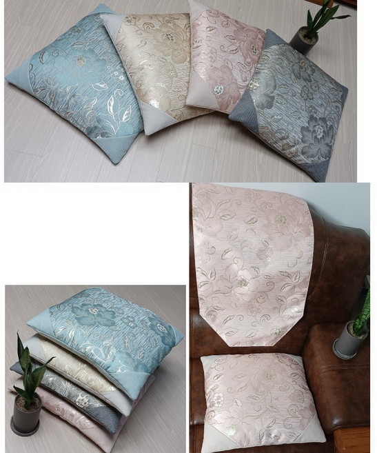 장미금사방석(솜포함)/사무실방석