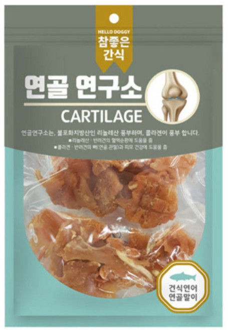 참좋은간식 강아지 건식타입 연골말이 간식, SALMON/연어, 100g, 2개