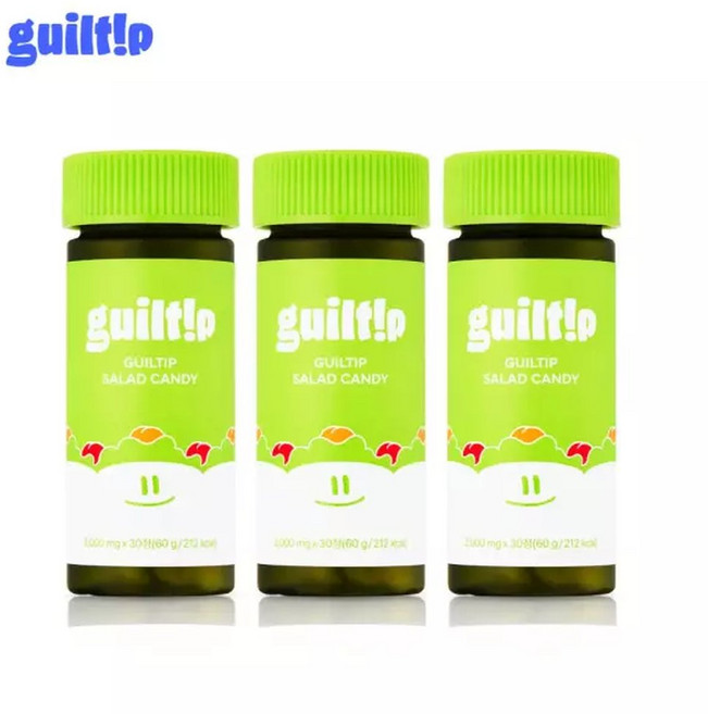 길팁 샐러드캔디 토마토 분말 식이섬유 츄어블 캔디 60g 3개