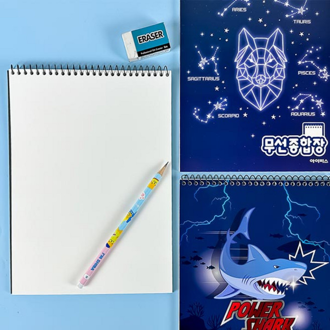 무선종합장(남)디자인랜덤1p, 1개