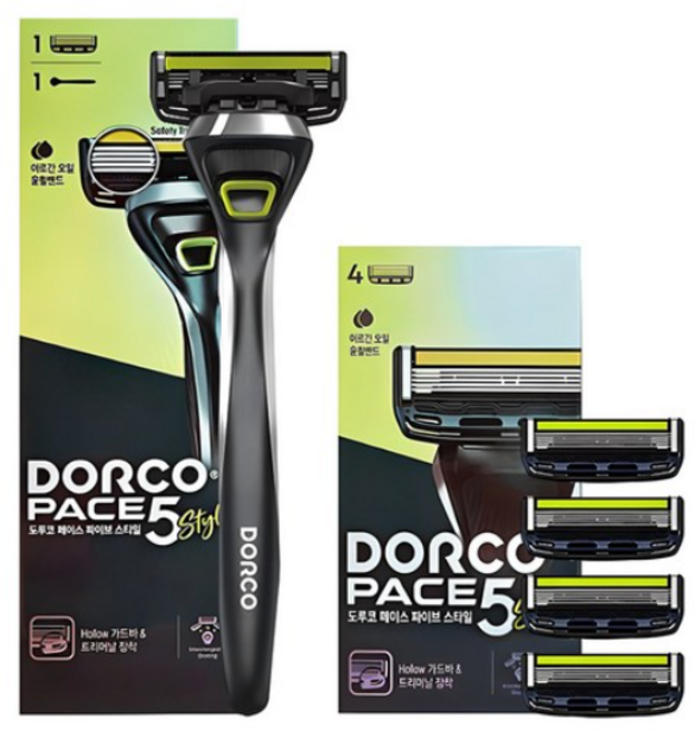 도루코 페이스 5 스타일 스타터킷 베이직 면도기 세트, 면도기 + 면도날 5p, 10세트