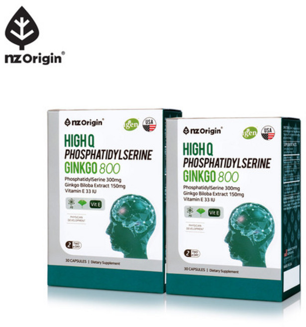 엔젯오리진 하이큐 포스파티딜세린 징코 800(30캡슐 x 2) *2