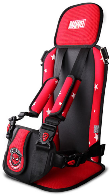 베베카 캐릭터 유아 아동 어린이 휴대용카시트 토들러 주니어 보조카시트 마블_스파이더맨 캡틴아메리카 1세 2세 3세 4세 5세 6세 7세, 스파이더맨 (레드)