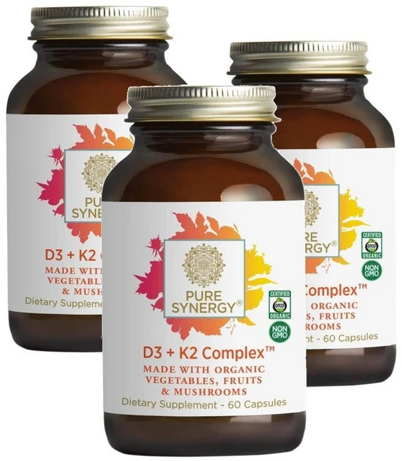 퓨어시너지 비타민 D3 K2 콤플렉스 캡슐 PURE SYNERGY D3 K2 Complex, 3개, 60정 - 쿠팡