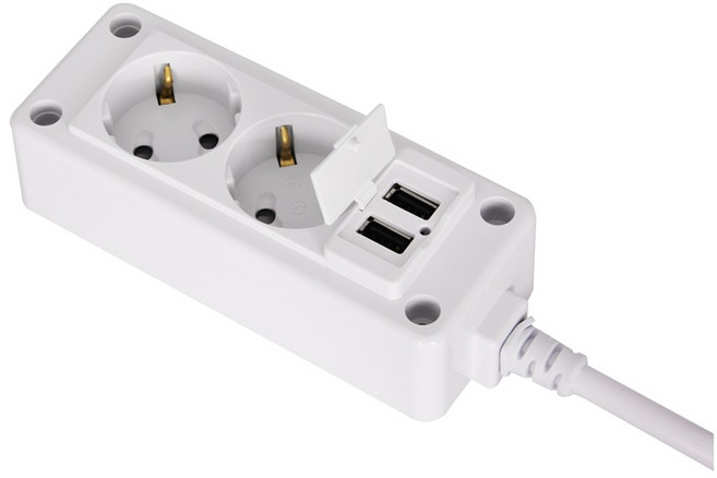 [현대일렉트릭] USB 2구 + 2구 3M 멀티탭, 1개