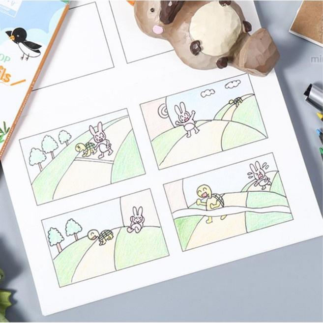 웹툰 만화 그리기 콘티 스토리북 보드 노트 A4 도화지