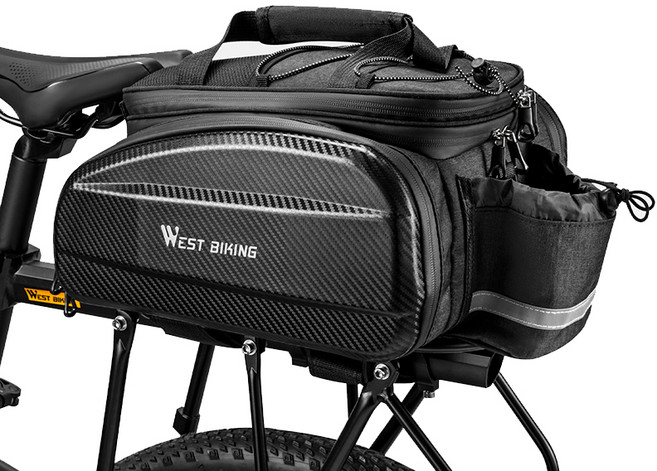 시그니처베이지 자전거 짐받이 가방 YPZ396, 1개, 블랙