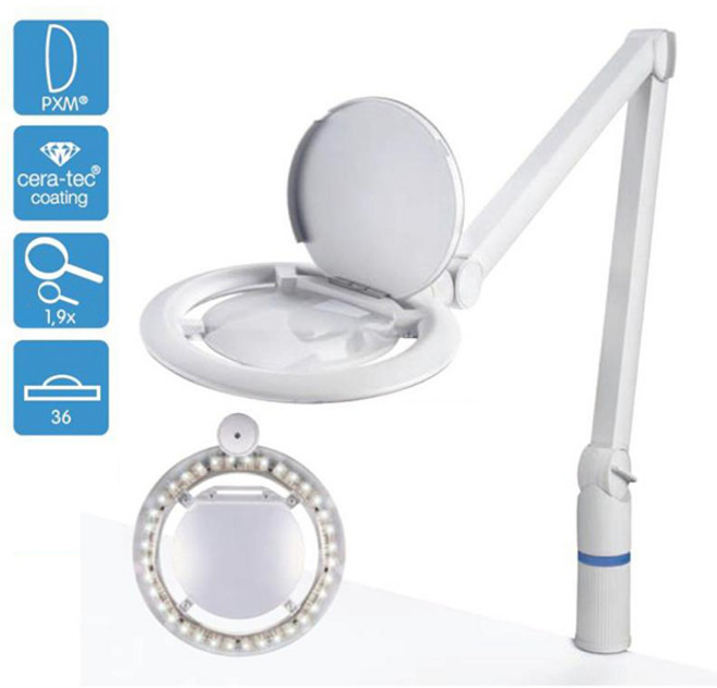 [에센바흐] 바리오 LED 조명확대경 클램프형 27773 - 1.9배, 1개