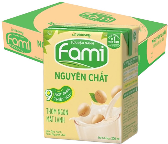 파미두유 Fami 베트남 두유 (200ml * 36개) 맛있는 영영가 높은100% 콩으로만든 베트남 대표두유, 36개, 200ml