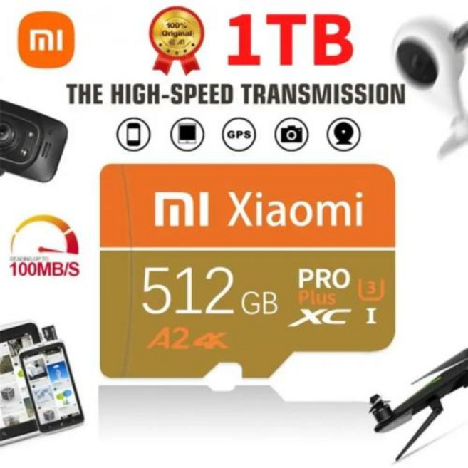 샤오미 울트라 마이크로 미니 메모리 카드 1TB 2TB SD TF 플래시 64GB 128GB 256GB 512GB V30 전화 컴퓨터 카메라 게임용, 10.512GBB, 1개